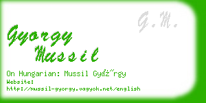 gyorgy mussil business card